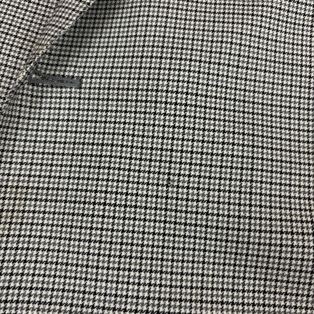 Ermenegildo Zegna Trofeo Blazer Houndstooth Sport Coat Men's 54 R Wool Black - Picture 3 of 13